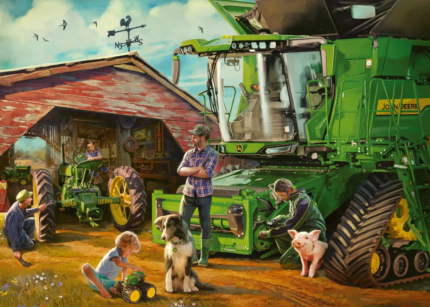 John-Deere-Hakselaar Puzzel Ravensburger 1000-stukjes 5 John-Deere-Hakselaar Puzzel Ravensburger 1000-stukjes - Afbeelding 3