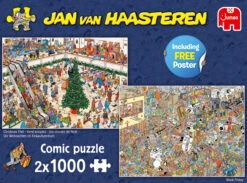 Jumbo 20033 2 Puzzels Shoppen Voor De Feestdagen Jan Van Haasteren 2×1000 -Auto Winkel 78773000 5342394938