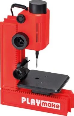 PLAYmake 4 In 1 Houtbewerkingsmachine Houtdraaibank -Auto Winkel 801200 playmake kolomboor speelactief 2