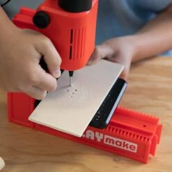 PLAYmake 4 In 1 Houtbewerkingsmachine Houtdraaibank -Auto Winkel 801200 playmake kolomboor speelactief 3