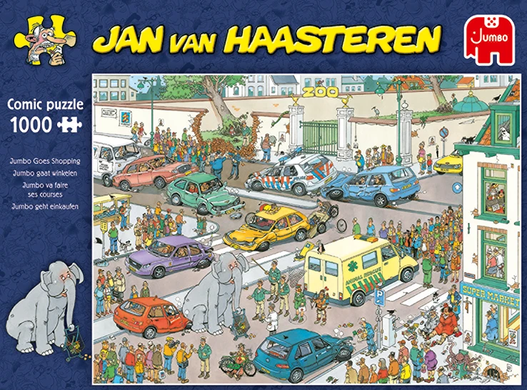 Jumbo 20028 Puzzel JvH Jumbo Gaat Winkelen Jan-van-Haasteren 8 Jumbo 20028 Puzzel JvH Jumbo Gaat Winkelen Jan-van-Haasteren - Afbeelding 6