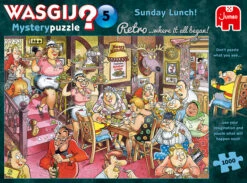 Jumbo 25009 Wasgij-puzzel Retro Mystery-5 Zondagse Lunch 1000 Stukjes -Auto Winkel 87909292 9346339504