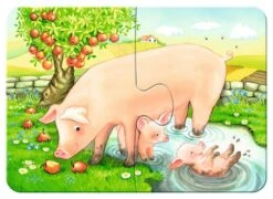 My First Puzzles Boerderijdieren – Puzzel Ravensburger 2-4-6-8 Stukjes -Auto Winkel Boerderijdieren puzzel ravensburger 1