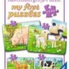 My First Puzzles Boerderijdieren – Puzzel Ravensburger 2-4-6-8 Stukjes