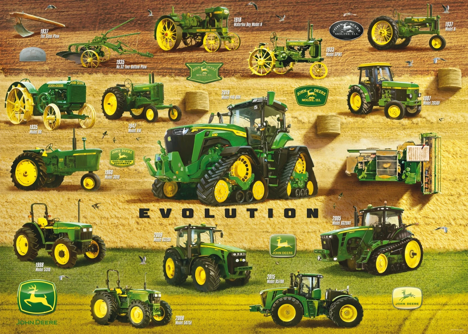 John-Deere-Hakselaar Puzzel Ravensburger 1000-stukjes 4 John-Deere-Hakselaar Puzzel Ravensburger 1000-stukjes - Afbeelding 2