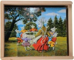 Blokpuzzel “Sprookjes” -Auto Winkel blokpuzzel sprookjes goki 57877 1 1