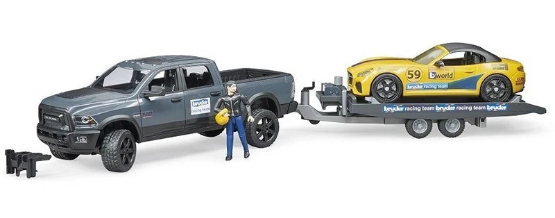 Bruder 02504 RAM-2500 Incl Autotransporter En Racing Roadster 4 Bruder 02504 RAM-2500 Incl Autotransporter En Racing Roadster - Afbeelding 2