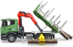 Bruder 3524 Houttransporter Vrachtauto Scania R-series Met Kraan -Auto Winkel bruder houttransporter scania r series met kraan en 3 boomstammen 1 1