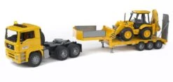 Bruder 2776 MAN TGA Trekker+dieplader En Graaf-laadcombinatie -Auto Winkel bruder man trekker met flegl dieplader en graaf laadcombinatie 1 1