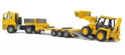 Bruder 2776 MAN TGA Trekker+dieplader En Graaf-laadcombinatie -Auto Winkel bruder man trekker met flegl dieplader en graaf laadcombinatie 2