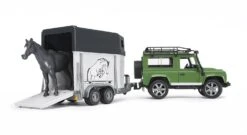 Bruder 2592 Terreinwagen Land-Rover Defender+paardentrailer