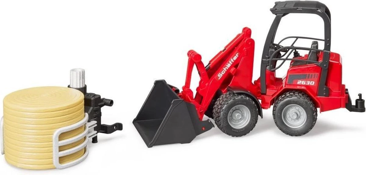 Bruder 2192 Miniloader Schäffer Minishovel Met Balengrijper 5 Bruder 2192 Miniloader Schäffer Minishovel Met Balengrijper - Afbeelding 3