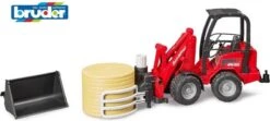 Bruder 2192 Miniloader Schäffer Minishovel Met Balengrijper 11 Bruder 2192 Miniloader Schäffer Minishovel Met Balengrijper -Auto Winkel bruder 2192 miniloader met balengrijper en ronde baal schepbak schaffer schaeffer 3