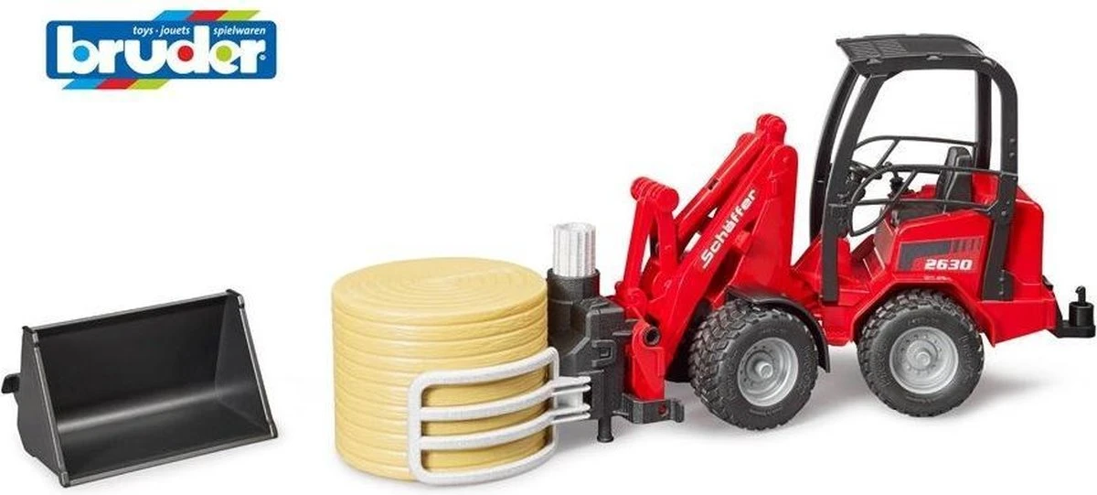 Bruder 2192 Miniloader Schäffer Minishovel Met Balengrijper 7 Bruder 2192 Miniloader Schäffer Minishovel Met Balengrijper - Afbeelding 5
