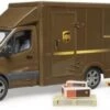 Bruder 02678 MB Sprinter UPS-Logistics +palletwagen + Chauffeur -Auto Winkel bruder 2678 UPS MB sprinter met palletwagen chauffeur