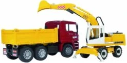 Bruder 2751 Kipper Vrachtwagen MAN TGA Met Liebherr Hydr Wielkraan -Auto Winkel bruder 2751 man vrachtwagen kipperauto zandauto met liebherr wielkraan 2426 1