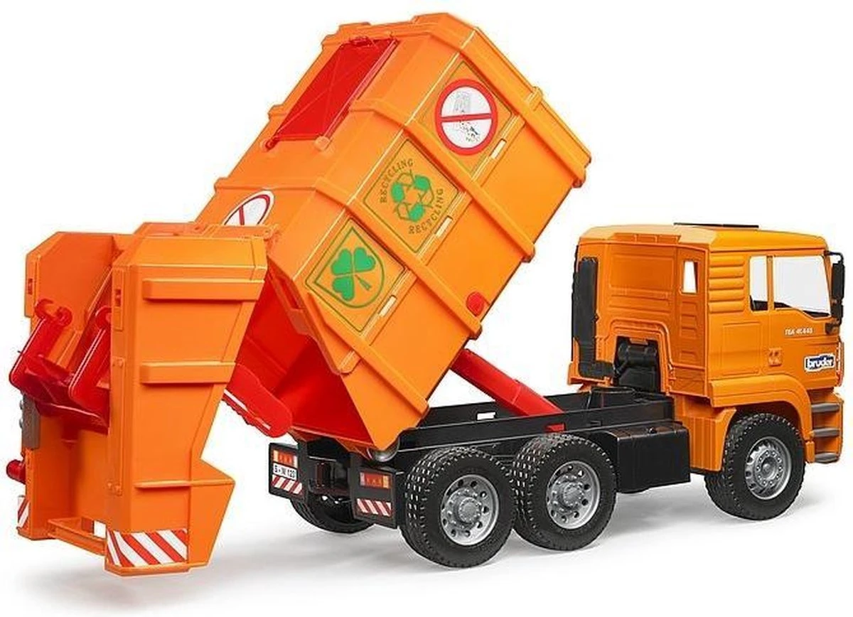 Bruder 2760 Vuilniswagen Vrachtauto MAN TGA Incl 2x Kliko 6 Bruder 2760 Vuilniswagen Vrachtauto MAN TGA Incl 2x Kliko - Afbeelding 4