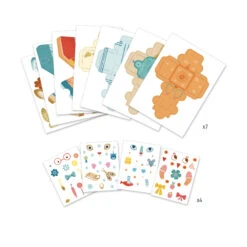 Djeco Knutselpakket Wrijfplaatjes Dieren 3D -Auto Winkel djeco 3D knutselpakket dieren 2