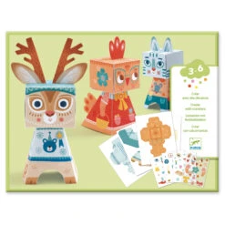 Djeco Knutselpakket Wrijfplaatjes Dieren 3D