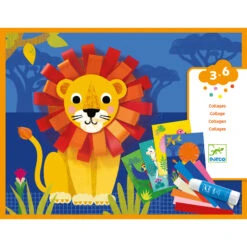 Djeco Collage Met-Krullen Knutselset -Auto Winkel djeco collage met krullen 3