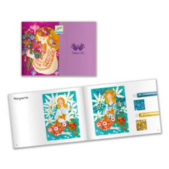 Djeco Knutselset Glitterschilderijtjes Bloemengeuren 3d -Auto Winkel djeco glitterschilderijtjes bloemengeuren 1