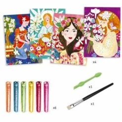 Djeco Knutselset Glitterschilderijtjes Bloemengeuren 3d -Auto Winkel djeco glitterschilderijtjes bloemengeuren 2