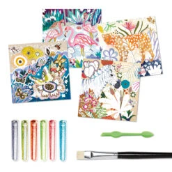 Djeco Knutselset Glitterschilderijtjes Tropico 7 Djeco Knutselset Glitterschilderijtjes Tropico -Auto Winkel djeco glitterschilderijtjes tropico 1