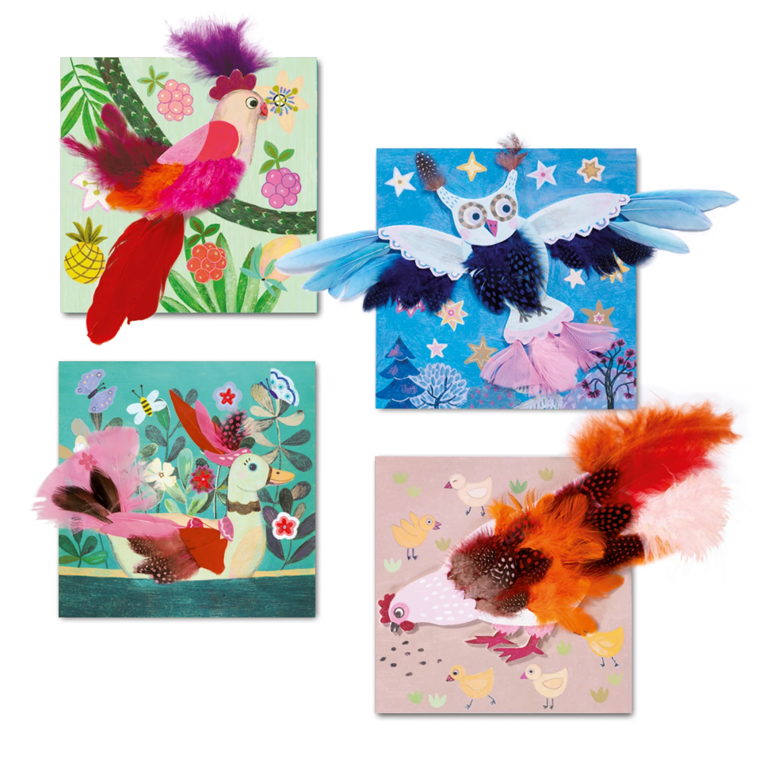 Djeco Knutselpakket Chique Veren 5 Djeco Knutselpakket Chique Veren - Afbeelding 3