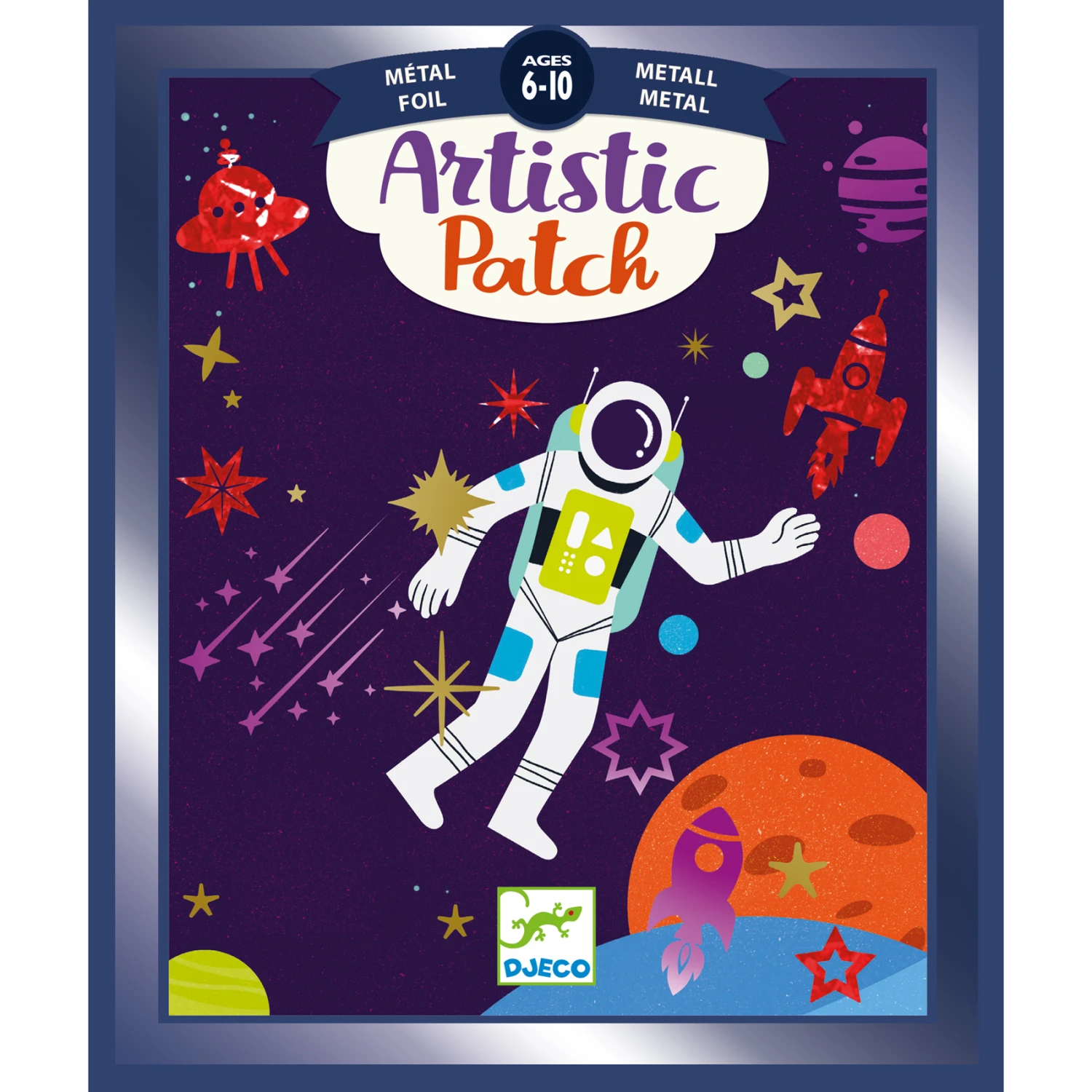 Djeco Knutselset Artistieke-metallic-folieplaatjes Kosmos 6 Djeco Knutselset Artistieke-metallic-folieplaatjes Kosmos - Afbeelding 4