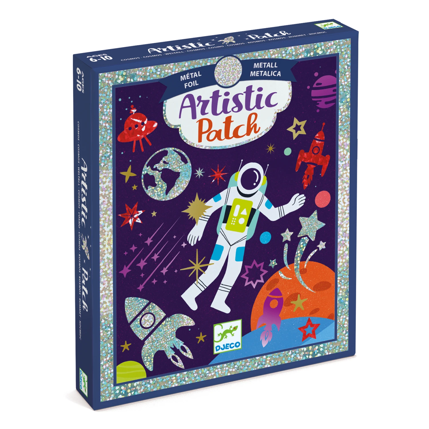 Djeco Knutselset Artistieke-metallic-folieplaatjes Kosmos 3 Djeco Knutselset Artistieke-metallic-folieplaatjes Kosmos