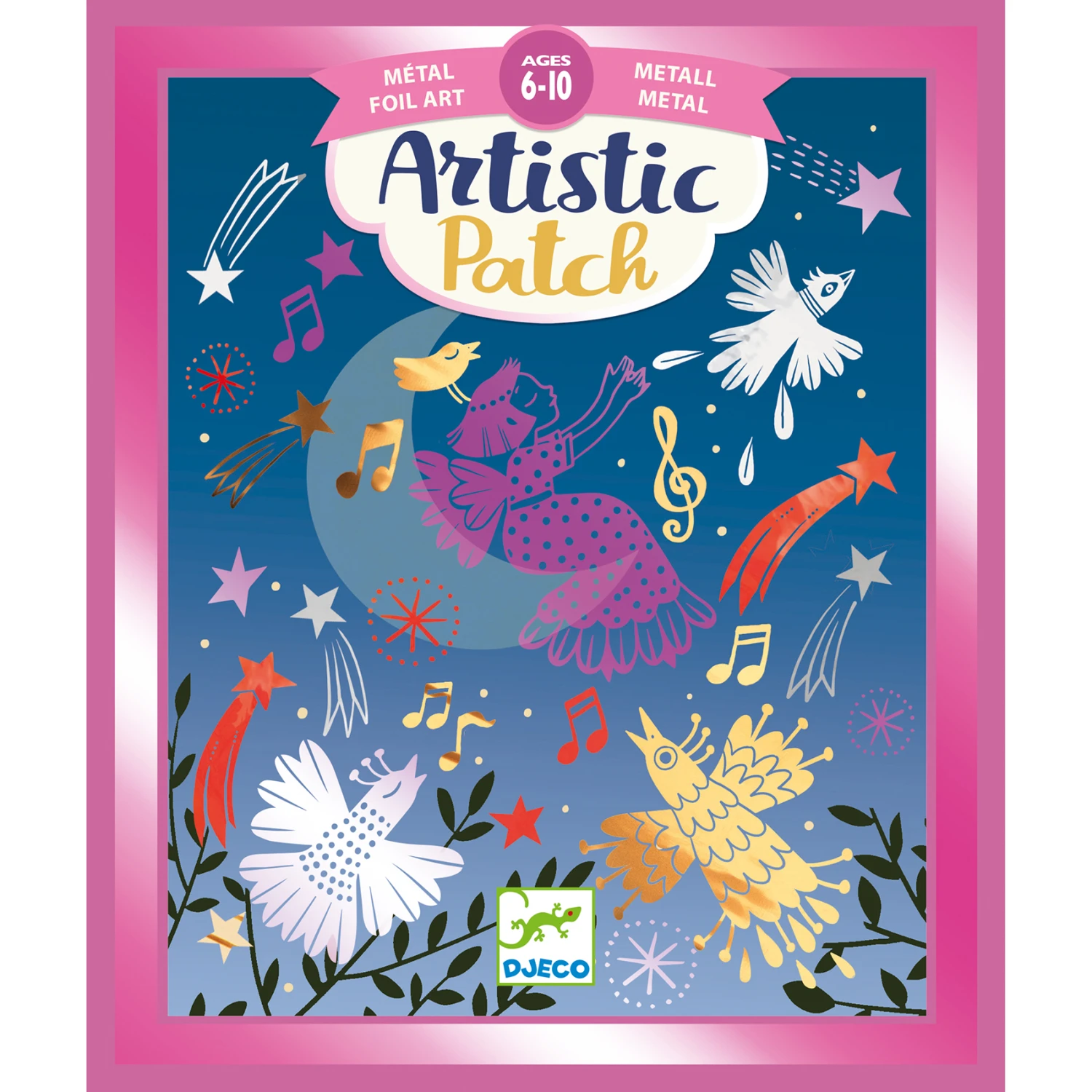 Djeco Knutselset Artistieke-metallic-folieplaatjes Melodie 4 Djeco Knutselset Artistieke-metallic-folieplaatjes Melodie - Afbeelding 2