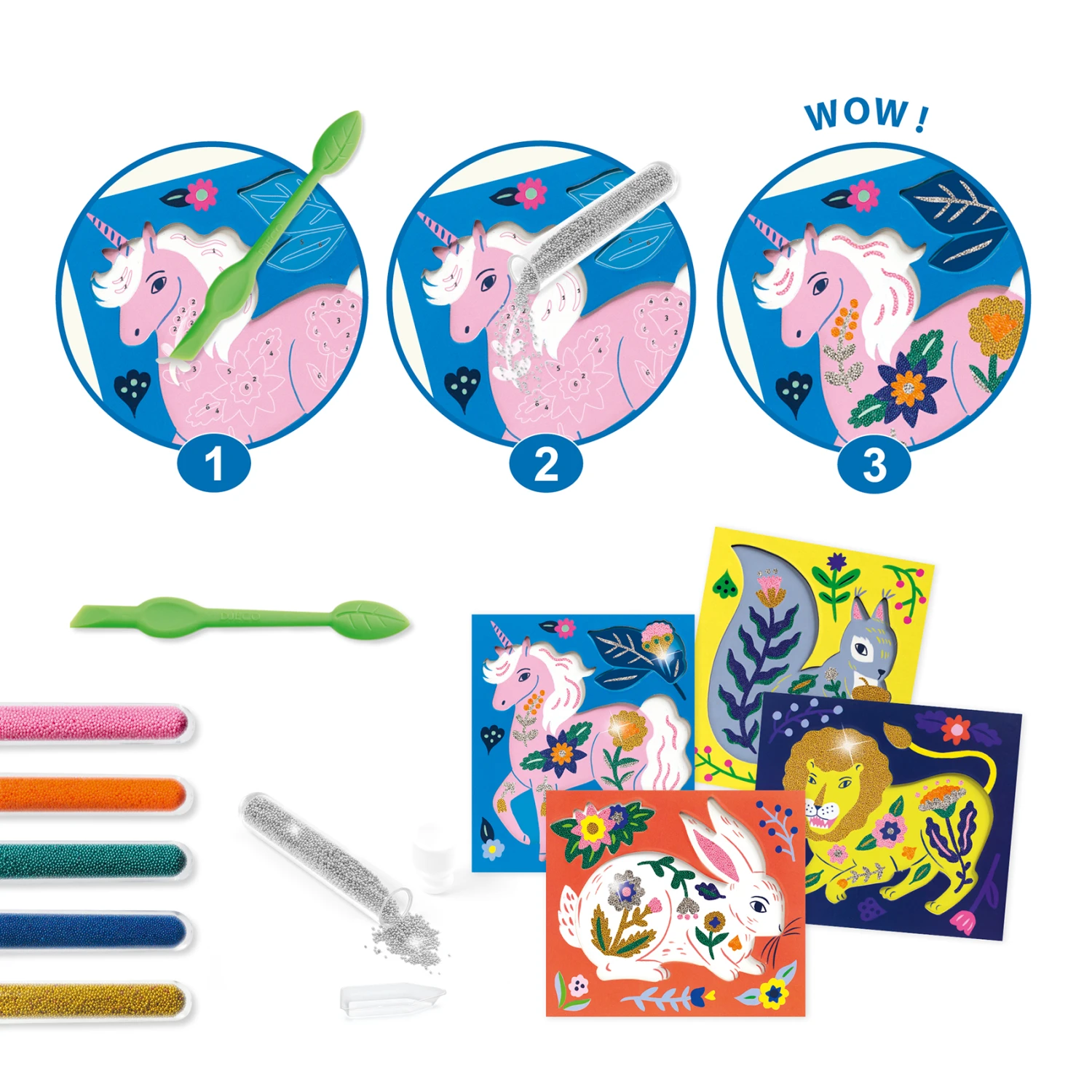 Djeco Knutselset Microparels Bloemen-en-dieren 3 Djeco Knutselset Microparels Bloemen-en-dieren - Afbeelding 2