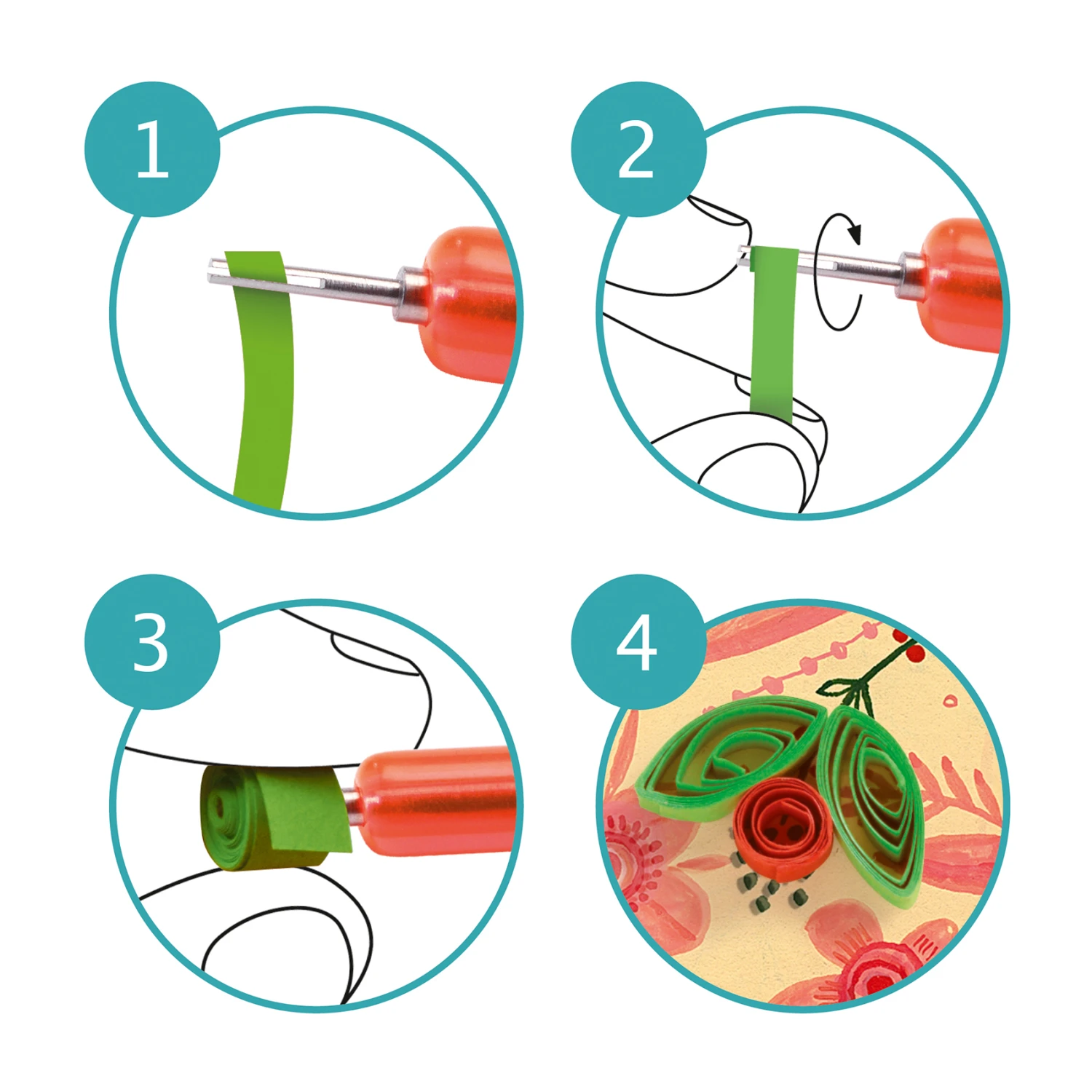 Djeco Knutselset Quilling Wervelend Haar En Petticoats 5 Djeco Knutselset Quilling Wervelend Haar En Petticoats - Afbeelding 3