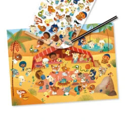 Djeco Krasplaatjes/Wrijfplaatjes Savanne Woestijn-en-noordpool -Auto Winkel djeco knutselset wrijfplaatjes savanne woestijn noordpool 2