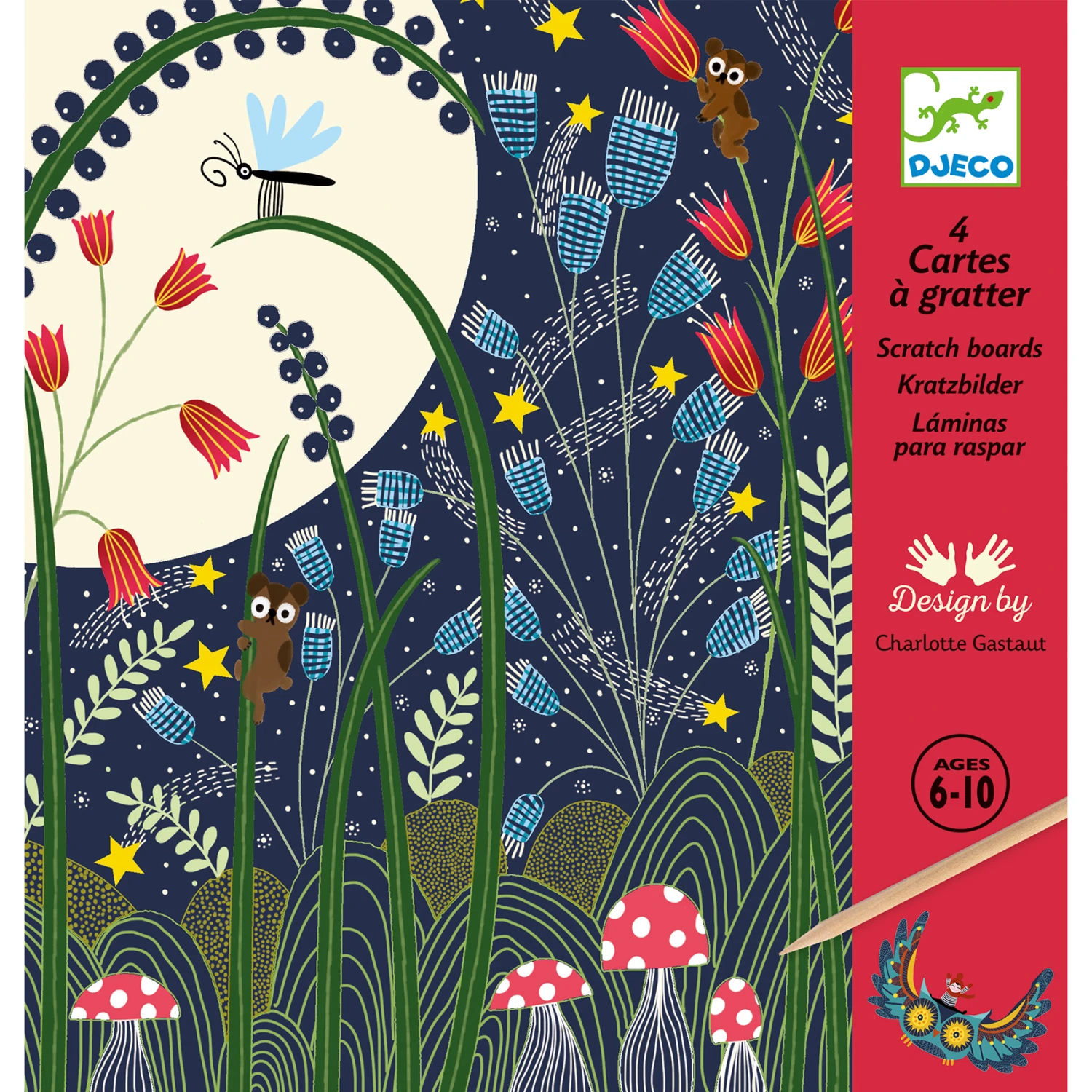 Djeco Kraskaarten Volle Maan 3 Djeco Kraskaarten Volle Maan