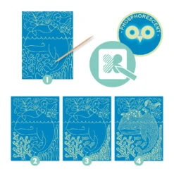 Djeco Kraskaarten Zeeleven Glow-in-the-Dark -Auto Winkel djeco kraskaarten zeeleven 2