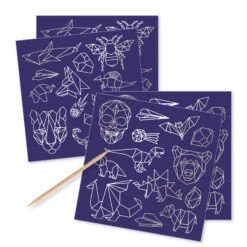 Djeco Krasstickers Metal Glow-in-the-Dark -Auto Winkel djeco krasstickers glow in the dark jongen 1