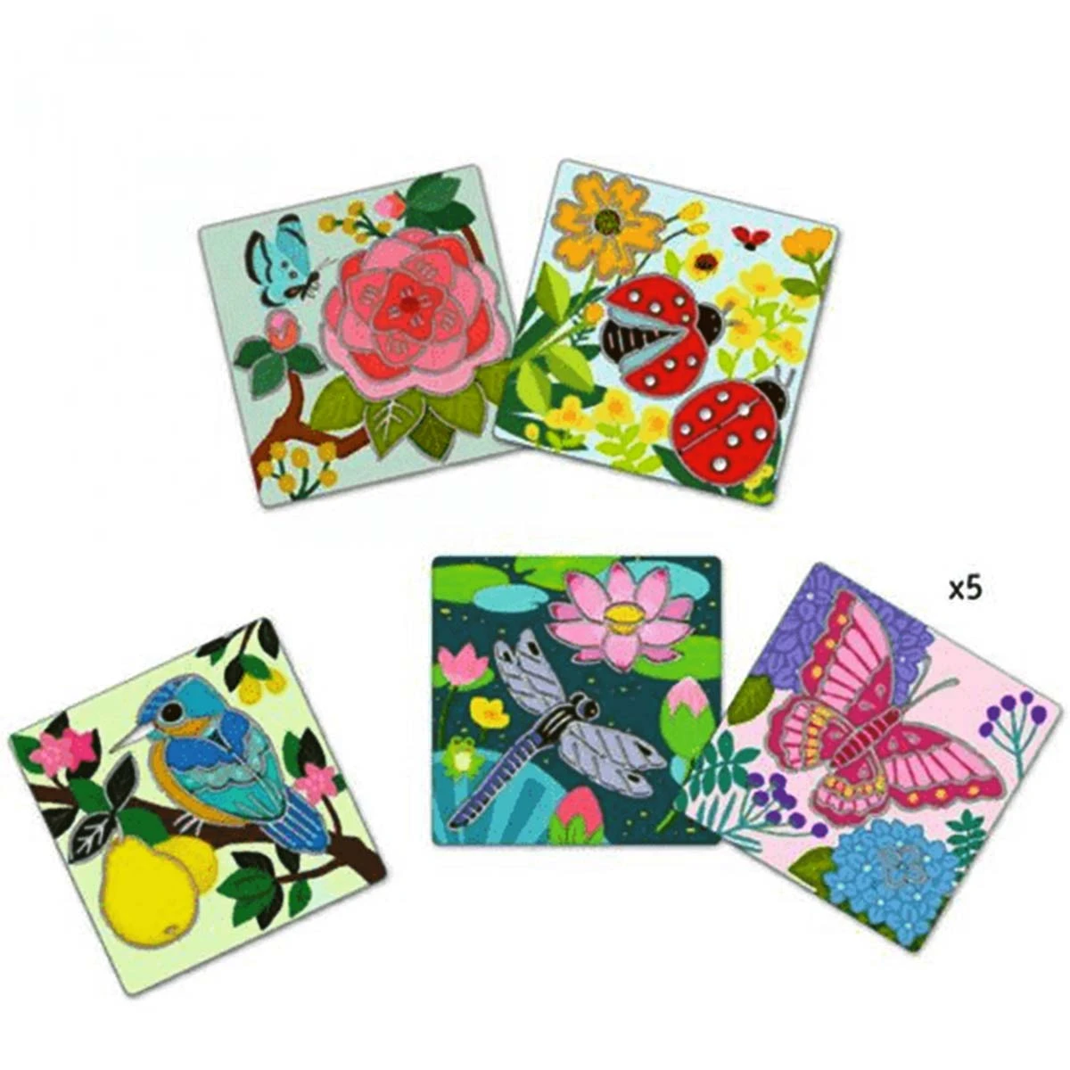 Djeco Tekensjablonen Vliegende Beestjes 4 Djeco Tekensjablonen Vliegende Beestjes - Afbeelding 2