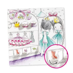 Djeco Kleurplaten-met-verrassing De-deurtjes-van-Pupi Knutselpakket -Auto Winkel djeco verrassingskleurplaten pupi 1