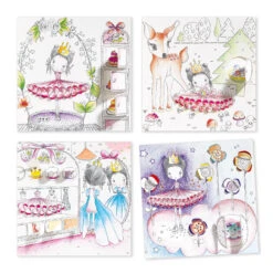 Djeco Kleurplaten-met-verrassing De-deurtjes-van-Pupi Knutselpakket -Auto Winkel djeco verrassingskleurplaten pupi 3