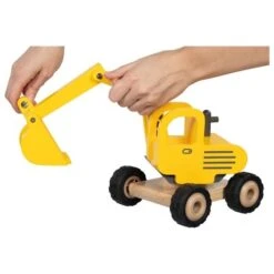 Goki 55898 Houten Graafmachine Bouwvoertuig Excavator -Auto Winkel goki 55898 graafmachine excavator houten speelgoed 1