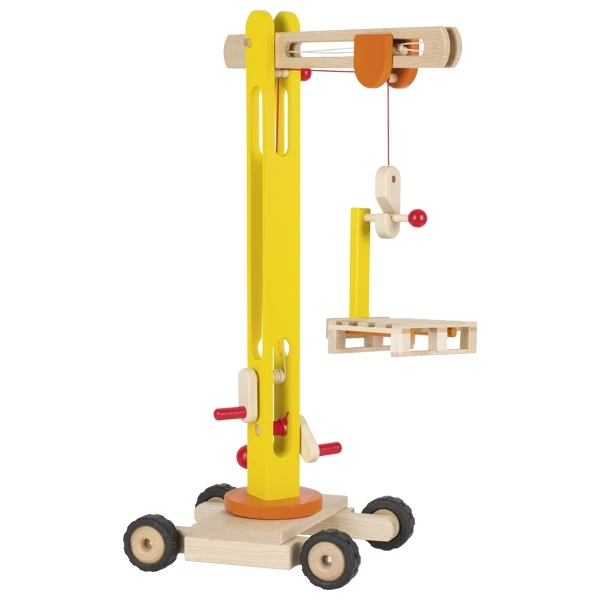 Goki 55975 Houten Hijskraan Op Wielen Houten Speelgoed Geel 3 Goki 55975 Houten Hijskraan Op Wielen Houten Speelgoed Geel
