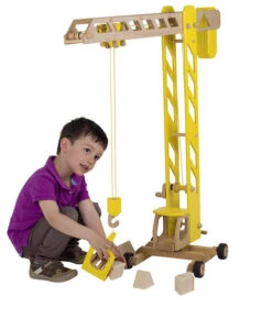 Houten Bouwkraan XXL -Auto Winkel houten mega bouwkraan goki 55937 1 1