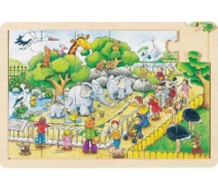 Houten Puzzel Naar De Dierentuin