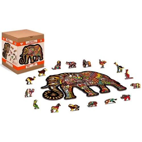 Wooden City Houten Puzzel Magic Elephant L245 3 Wooden City Houten Puzzel Magic Elephant L245