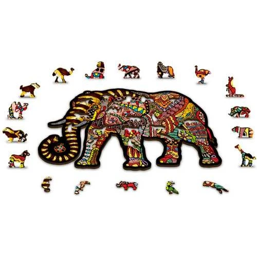 Wooden City Houten Puzzel Magic Elephant L245 5 Wooden City Houten Puzzel Magic Elephant L245 - Afbeelding 3