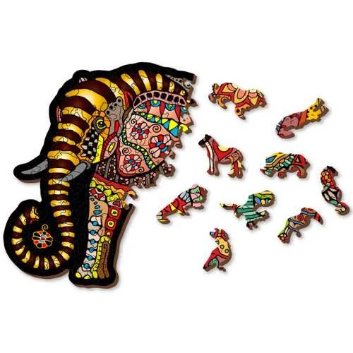 Wooden City Houten Puzzel Magic Elephant L245 6 Wooden City Houten Puzzel Magic Elephant L245 - Afbeelding 4