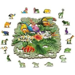 Wooden City Houten Puzzel Tropical Birds L300 -Auto Winkel houten puzzel wooden city tropical birds L300 3