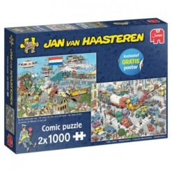 Jumbo 20073 Puzzel 2in1 JvH Verkeerschaos En Ter Land Ter Zee En In De Lucht 2×1000 -Auto Winkel jumbo20073 puzzel JvH Ter Land ter Zee en in de Lucht Verkeerschaos 2x 1000 stukjes 1
