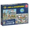 Jumbo 20073 Puzzel 2in1 JvH Verkeerschaos En Ter Land Ter Zee En In De Lucht 2×1000 -Auto Winkel jumbo20073 puzzel JvH Ter Land ter Zee en in de Lucht Verkeerschaos 2x 1000 stukjes